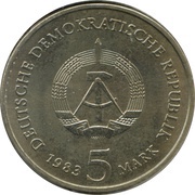 5 Mark Luther's Birthplace in Eisleben obverse image