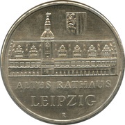 5 Mark Leipzig Old City Hall, Germany, 1984 reverse image