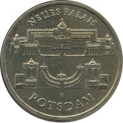 5 Mark New Palace of Potsdam, Germany, 1986 reverse image