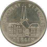 5 Mark 750 years of Berlin - Nikolaiviertel reverse image