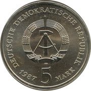 5 Mark 750 years Berlin - Rotes Rathaus obverse image
