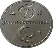10 Mark Johann Gutenberg reverse image