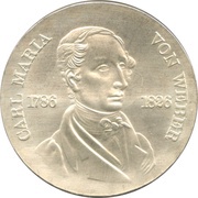 10 Mark Carl Maria von Weber, Germany, 1976 reverse image