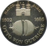 10 Mark Otto von Guericke, Germany, 1977 reverse image