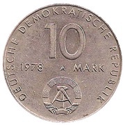 10 Mark USSR-GDR joint flight obverse image