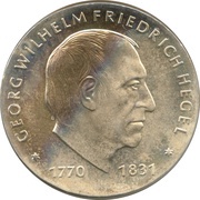 10 Mark Georg Wilhelm Friedrich Hegel, Germany, 1981 reverse image