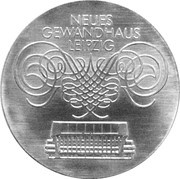 10 Mark Neues Gewandhaus Leipzig, Germany, 1982 reverse image