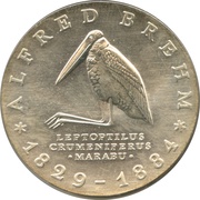 10 Mark Alfred Brehm, Germany, 1984 reverse image