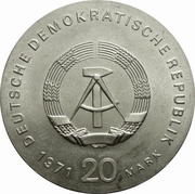 20 Mark Karl Liebknecht and Rosa Luxemburg obverse image