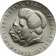 20 Mark Karl Liebknecht and Rosa Luxemburg reverse image