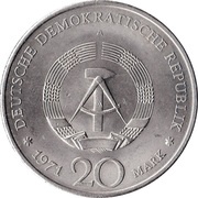 20 Mark 85th Birthday of Ernst Thälmann obverse image