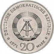 20 Mark Friedrich von Schiller - Mule/Pattern obverse image