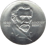 20 Mark August Bebel, Germany, 1973 reverse image