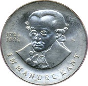 20 Mark Immanuel Kant, Germany, 1974 reverse image