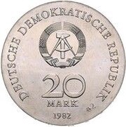 20 Mark Clara Zetkin - Pattern obverse image