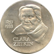 20 Mark Clara Zetkin, Germany, 1982 reverse image