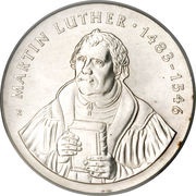 20 Mark Martin Luther, Germany, 1983 reverse image