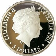 5 Dollars - Elizabeth II 4th Portrait - Finale - Centenary of Federation obverse image