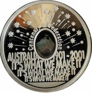 5 Dollars - Elizabeth II 4th Portrait - Finale - Centenary of Federation, Australia, 2001 reverse image