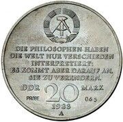 20 Mark Karl Marx - Pattern obverse image