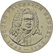 20 Mark Georg Friedrich Händel, Germany, 1984 reverse image