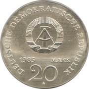 20 Mark Ernst Moritz Arndt, Germany, 1985 obverse image