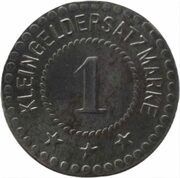 1 Pfennig - Aumund-Vegesack Fr. Lürssen, Germany,  reverse image