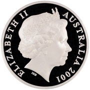 5 Dollars - Elizabeth II 4th Portrait - Kingston, Barton and Deakin - Masterpieces in Silver obverse image