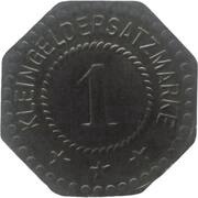 1 Pfennig - Niederramstadt Wacker and Doerr, Germany,  reverse image