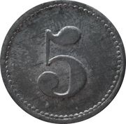 5 Pfennig - Altena Stahldrahtwerk Rahmer, Germany,  reverse image