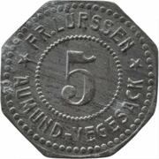 5 Pfennig - Aumund-Vegesack Fr. Lürssen obverse image