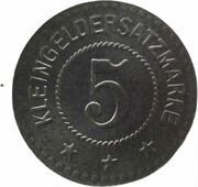 5 Pfennig - Aumund-Vegesack Fr. Lürssen reverse image