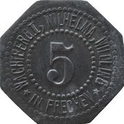 5 Pfennig - Frechen Wachtberg I, Wilhelma, Windling obverse image