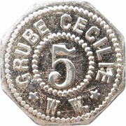 5 Pfennig - Lützkendorf Grube Cecilie W.W. obverse image
