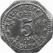 5 Pfennig - Magdeburg-Buckau Fried. Krupp AG, Grusonwerk obverse image