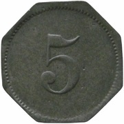 5 Pfennig - Neurath Gewerkschaft, Germany,  reverse image
