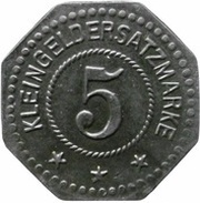 5 Pfennig - Radebeul-Dresden Union Werke G.M.B.H., Germany,  reverse image