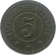 5 Pfennig - Ruppersdorf Chamottefabrik reverse image