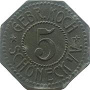 5 Pfennig - Schöneck Gebr. Koch obverse image