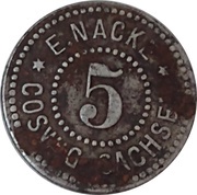 5 Pfennig - Coswig E. Nacke obverse image