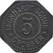 5 Pfennig - Crossen Leonhardt Söhne obverse image