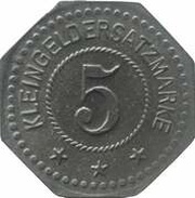5 Pfennig - Greppin Greppiner Werke, Germany,  reverse image