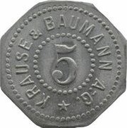 5 Pfennig - Heidenau Krause and Baumann AG obverse image