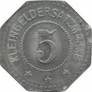 5 Pfennig - Heidenau Krause and Baumann AG, Germany,  reverse image