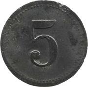 5 Pfennig - Holenbrunn J. von Schwarz, Germany,  reverse image