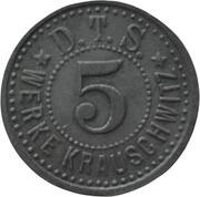 5 Pfennig - Krauschwitz D.T.S. Werke obverse image
