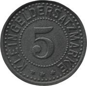 5 Pfennig - Krauschwitz D.T.S. Werke, Germany,  reverse image