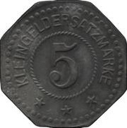 5 Pfennig - Niederramstadt Wacker and Doerr, Germany,  reverse image