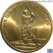5 Dollars - Elizabeth II 4th Portrait - Life of Sir Donald Bradman, Australia, 2001 reverse image
