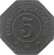 5 Pfennig - Oschatz Th. Bauch Nachf., Germany,  reverse image